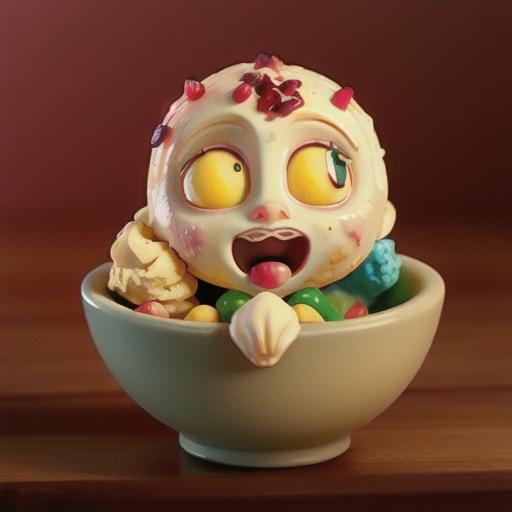 Creamy Pomegranate Ice Cream