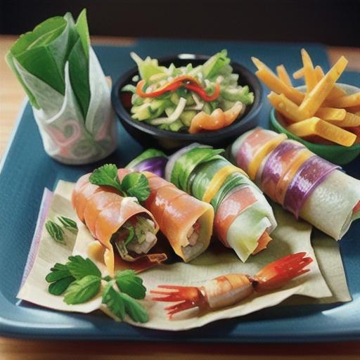 Rice Paper Rolls with Shrimp and Fresh Herbs