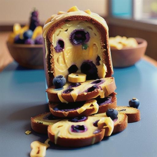 Banana and blueberry loaf
