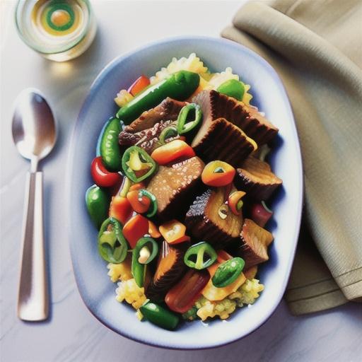 Chilli beef with cauliflower rice