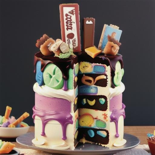 Neapolitan KitKat layer cake