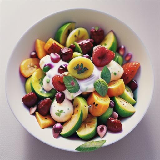 Autumn fruit salad with yoghurt recipe