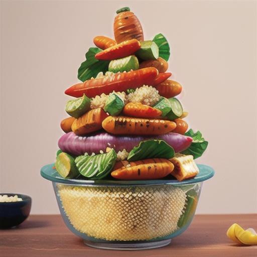 Roasted carrots with couscous and haloumi