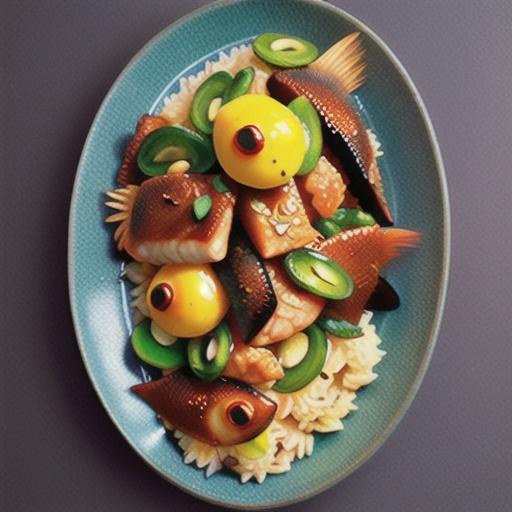 Crispy fish with Thai three-flavoured sauce