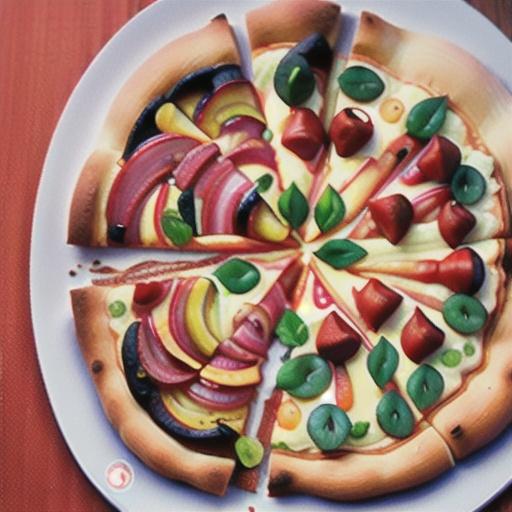 Ham and mushroom pizza