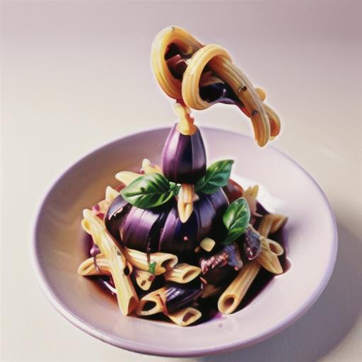Aubergine penne arrabbiata