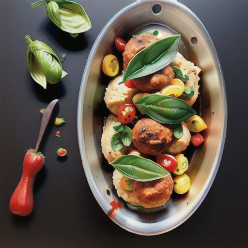 Tomato Basil Meatball Skillet