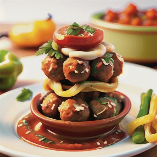 Slow-Cooker Meatballs with Roasted Red Pepper Sauce