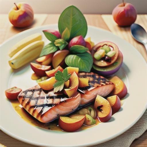 Grilled Salmon with Nectarine Salsa