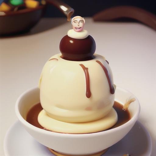 Vanilla & coffee bavarois with mocha sauce