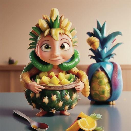 M'hencha with pineapple and orange salad