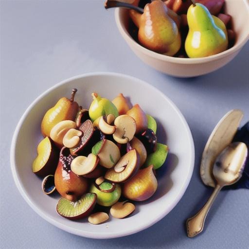 Cashew crumble pears