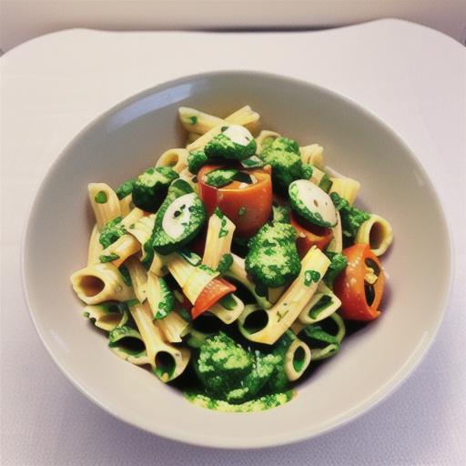 Pasta with roast pumpkin and rocket pesto