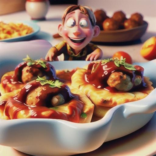 Baked meatballs & tomato sauce