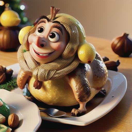 Lemon, date & hazelnut stuffed turkey