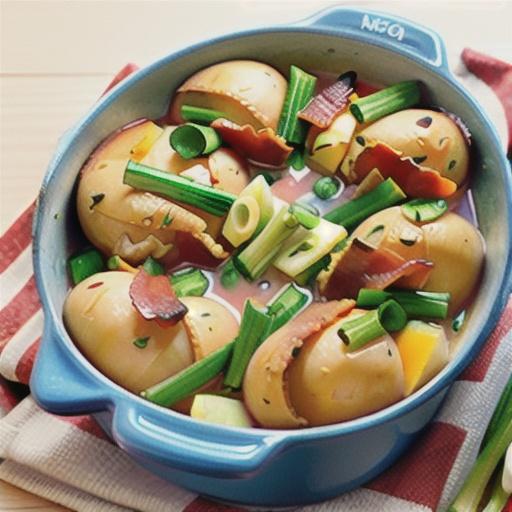 Potato, leek and bacon bake recipe