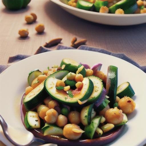 Sauteed zucchini & chickpeas
