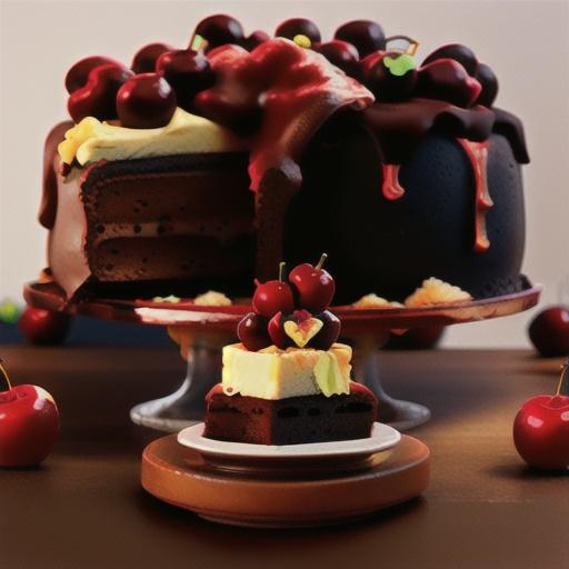 Chocolate Cherry Chip Cake