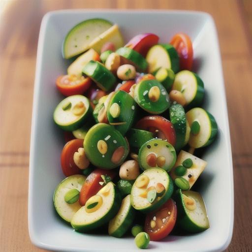 Pea, spinach, avocado and cucumber salad
