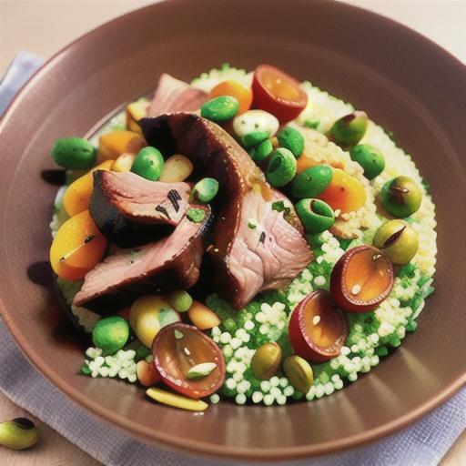 Moroccan-style lamb with pistachio couscous