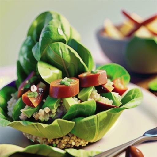 Gluten-Free Mexican Quinoa Lettuce Wraps