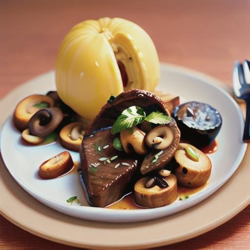 Red wine beef and mushrooms