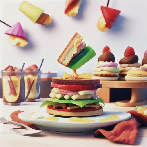 Triangle sandwich cakes