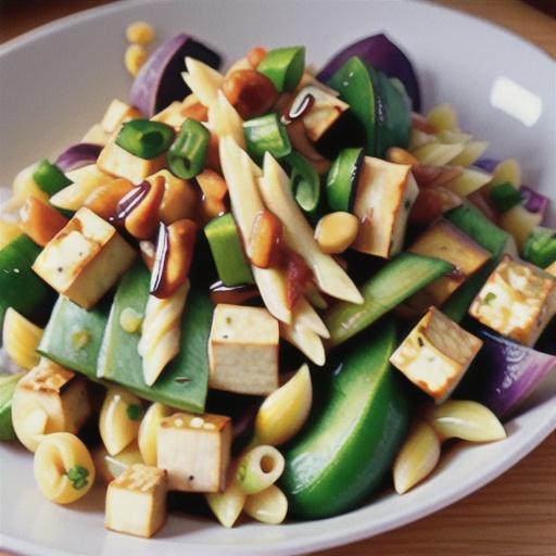 Tofu and Vegetables Stir-Fry with Couscous