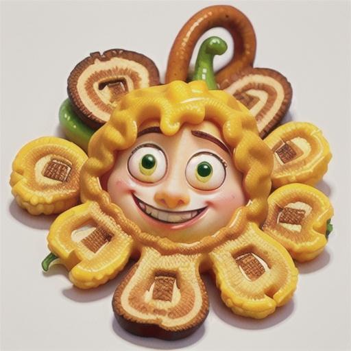 Corn fritter smileys