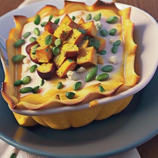 Roasted Butternut Squash Lasagna with Gorgonzola