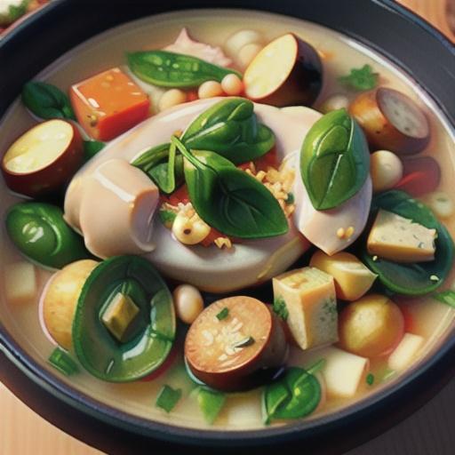 Chicken, Spinach, and Potato Soup