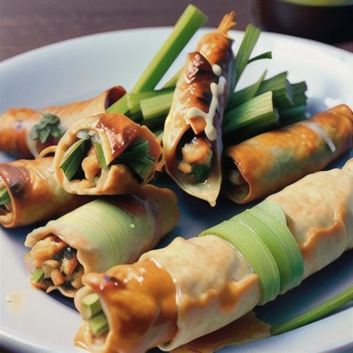 Mini Buffalo Chicken Egg Rolls