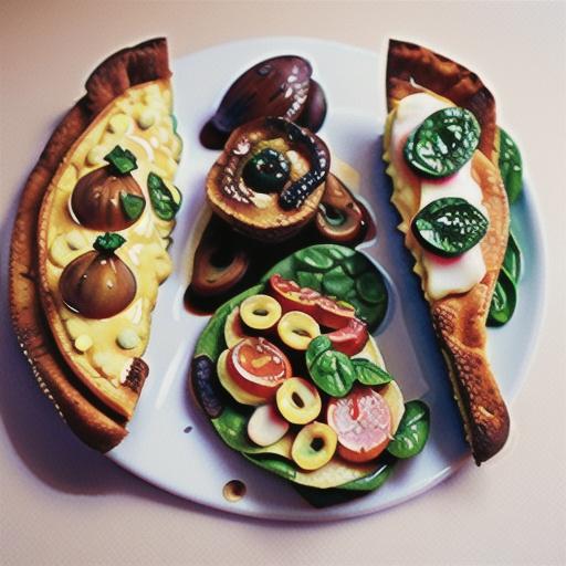 Mushroom and spinach breakfast melt