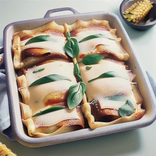 Chicken and corn lasagne