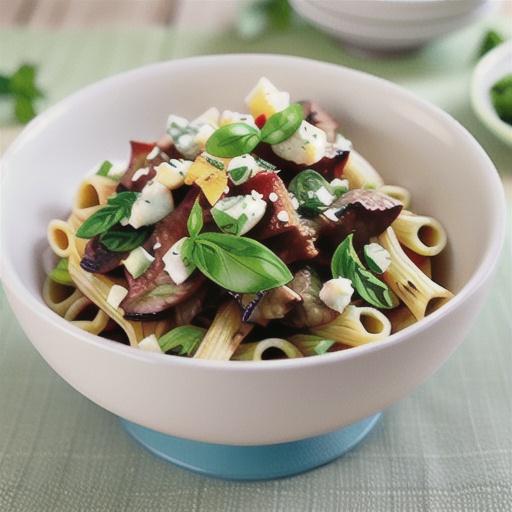 Lamb, feta and herb pasta