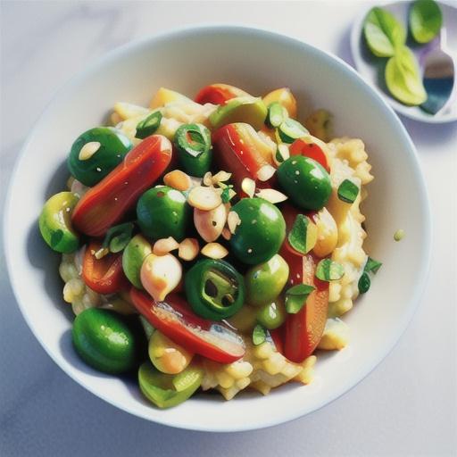Spinach and vegetable risotto