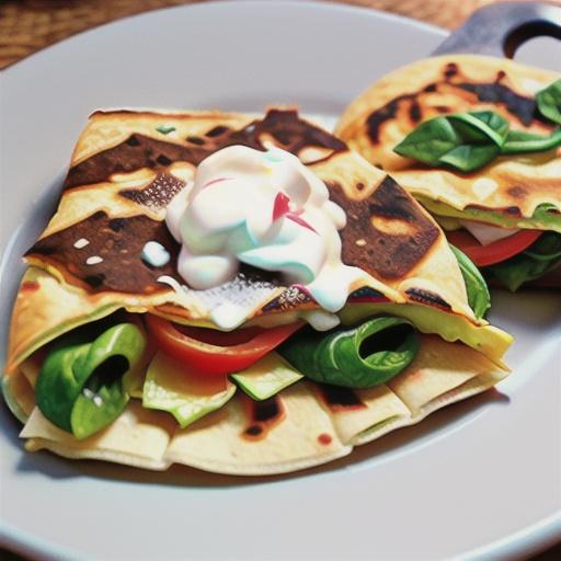Spinach Whole Wheat Quesadillas