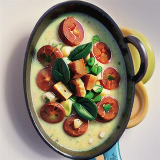 Green coconut soup