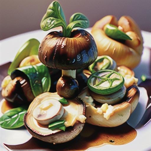 Roast mushrooms with spinach, ricotta & capsicum