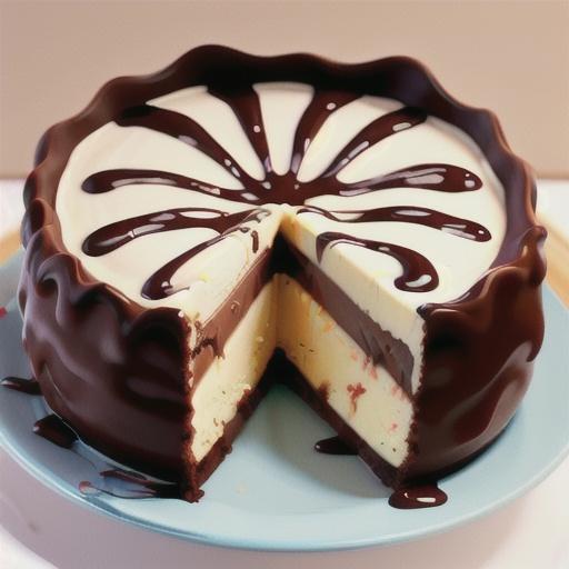 Chocolate swirled baked cheesecake