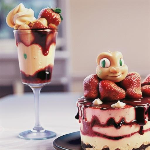 Strawberry frozen cheesecake