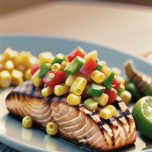 Grilled Salmon with Corn Salsa