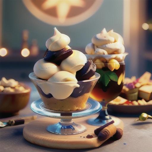 Mincemeat palmiers with vanilla ice cream and sherry