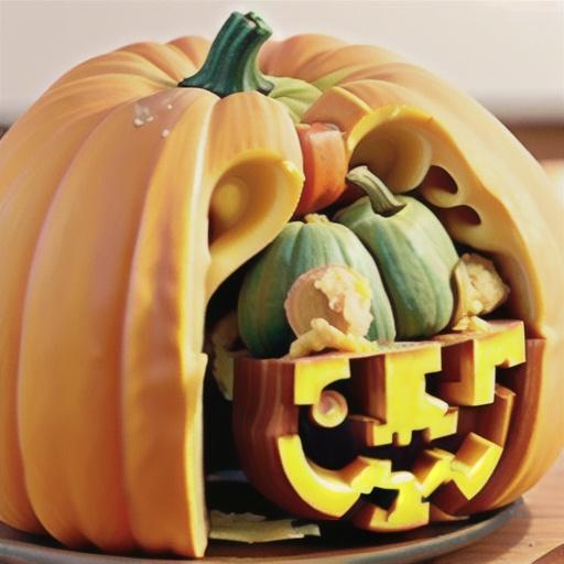 Low-fat pumpkin damper with parmesan & sage