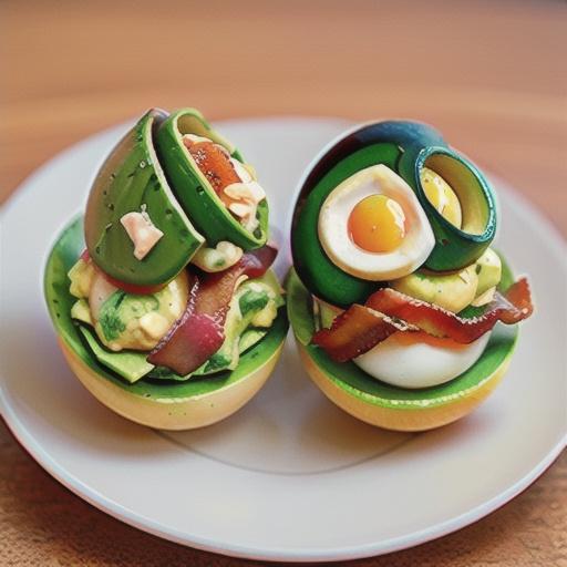 Avocado and Bacon-Stuffed Eggs