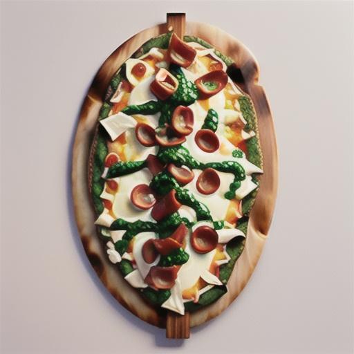 Brie and pancetta pizza with pesto recipe