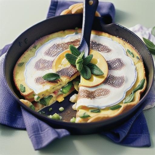 Onion, ricotta and sage omelette