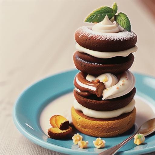 Little spice cakes with glace ginger cream