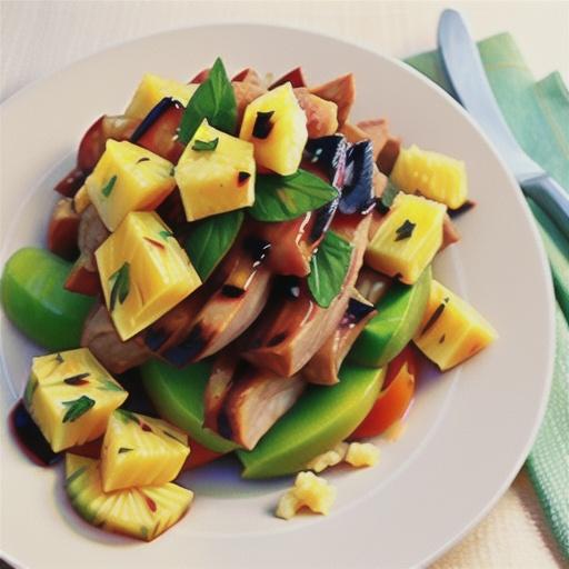 Skinny Orange Pork and Pineapple on the Grill