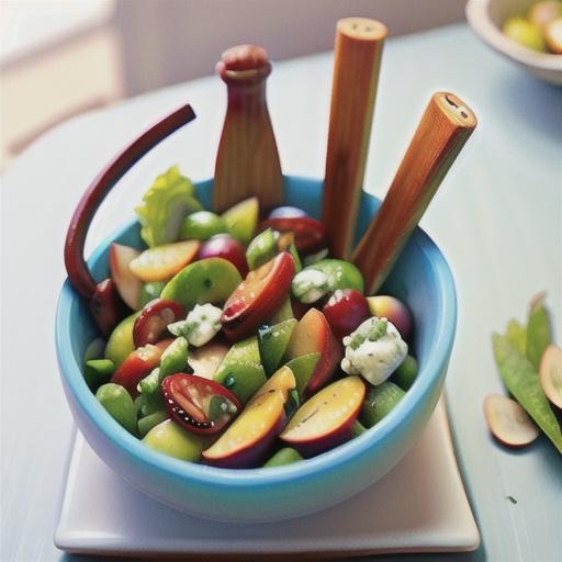 Blue Cheesed Green Salad with Pear Dressing
